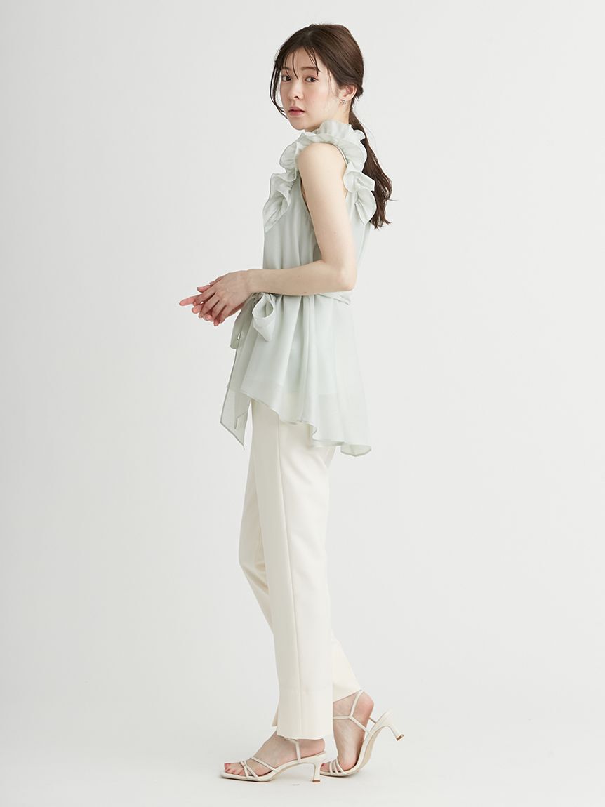 CELFORD「Aラインフレアラッフルブラウス」|シャツ・ブラウス|