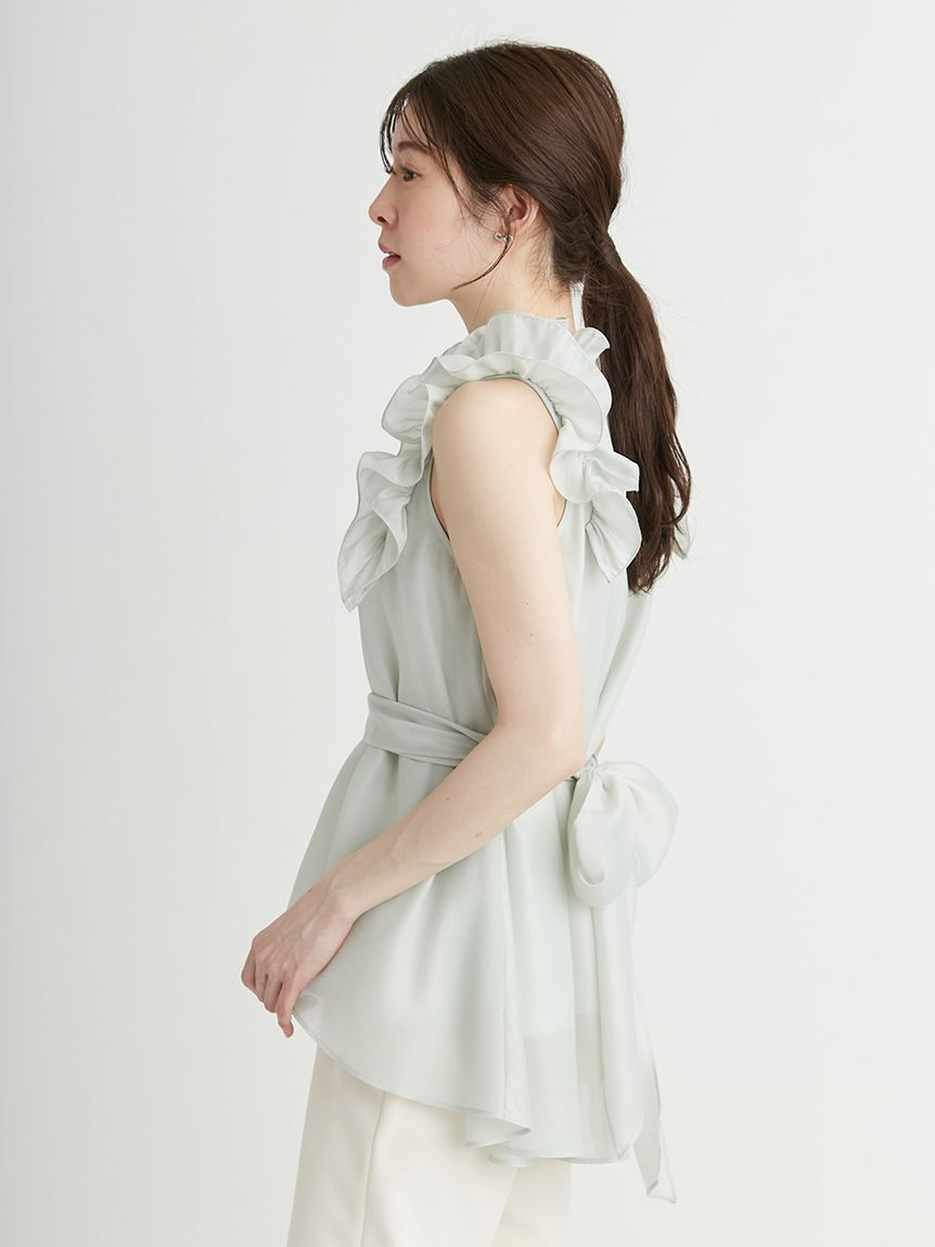 CELFORD「Aラインフレアラッフルブラウス」|シャツ・ブラウス|