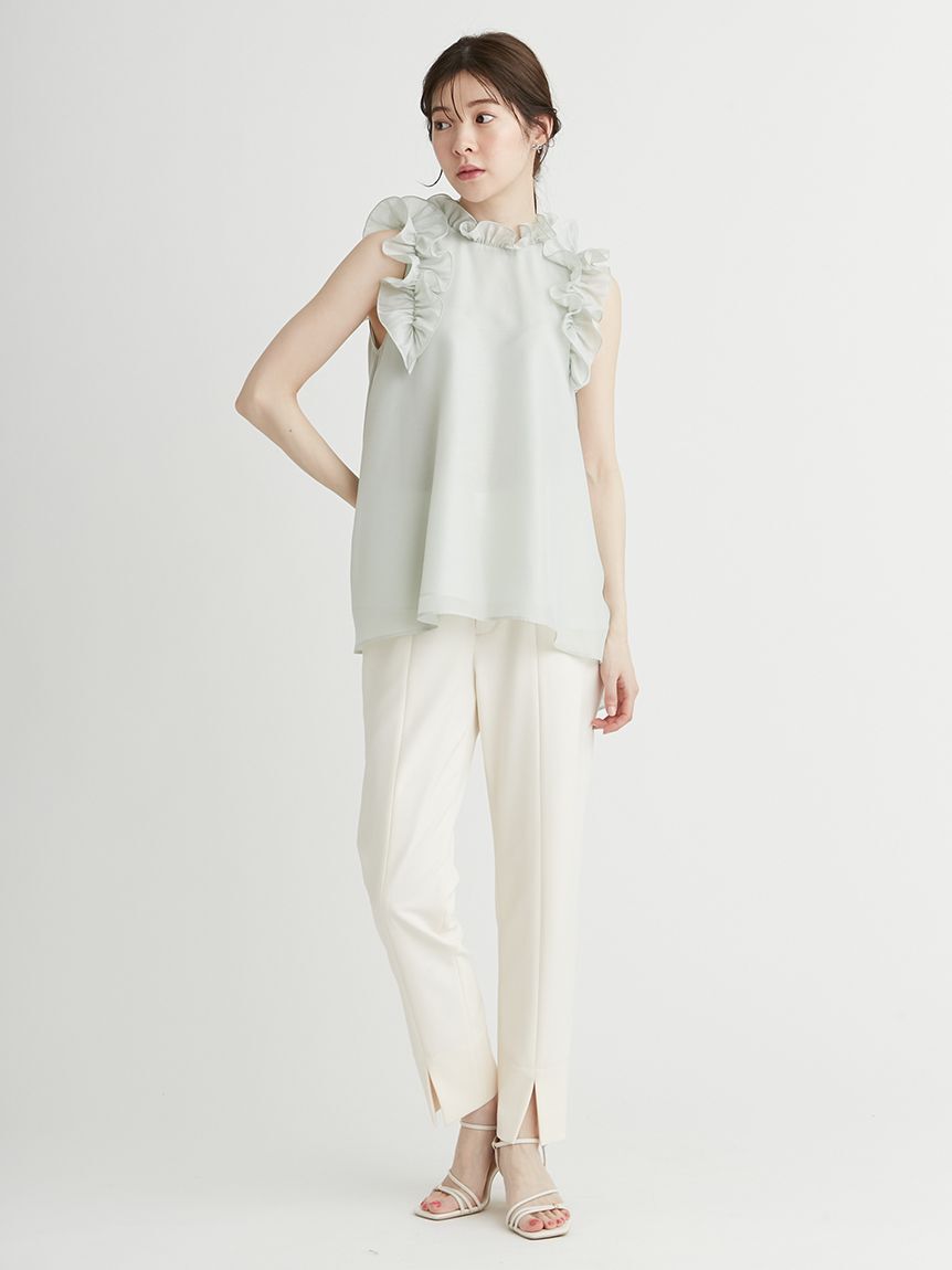 CELFORD「Aラインフレアラッフルブラウス」|シャツ・ブラウス|