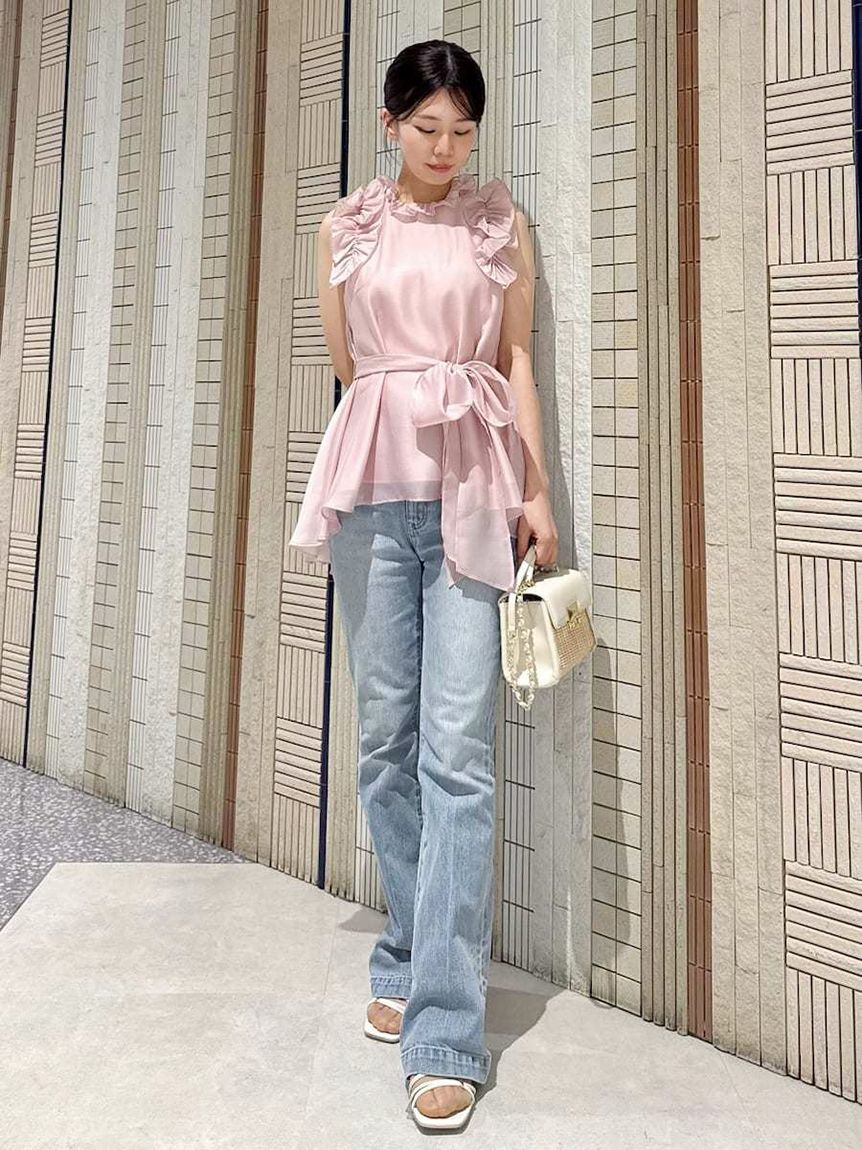 CELFORD「Aラインフレアラッフルブラウス」|シャツ・ブラウス|