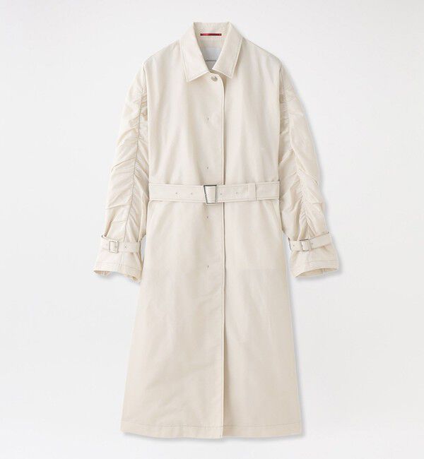  「ギャザースリーブオーバーコート」|ステンカラーコート|