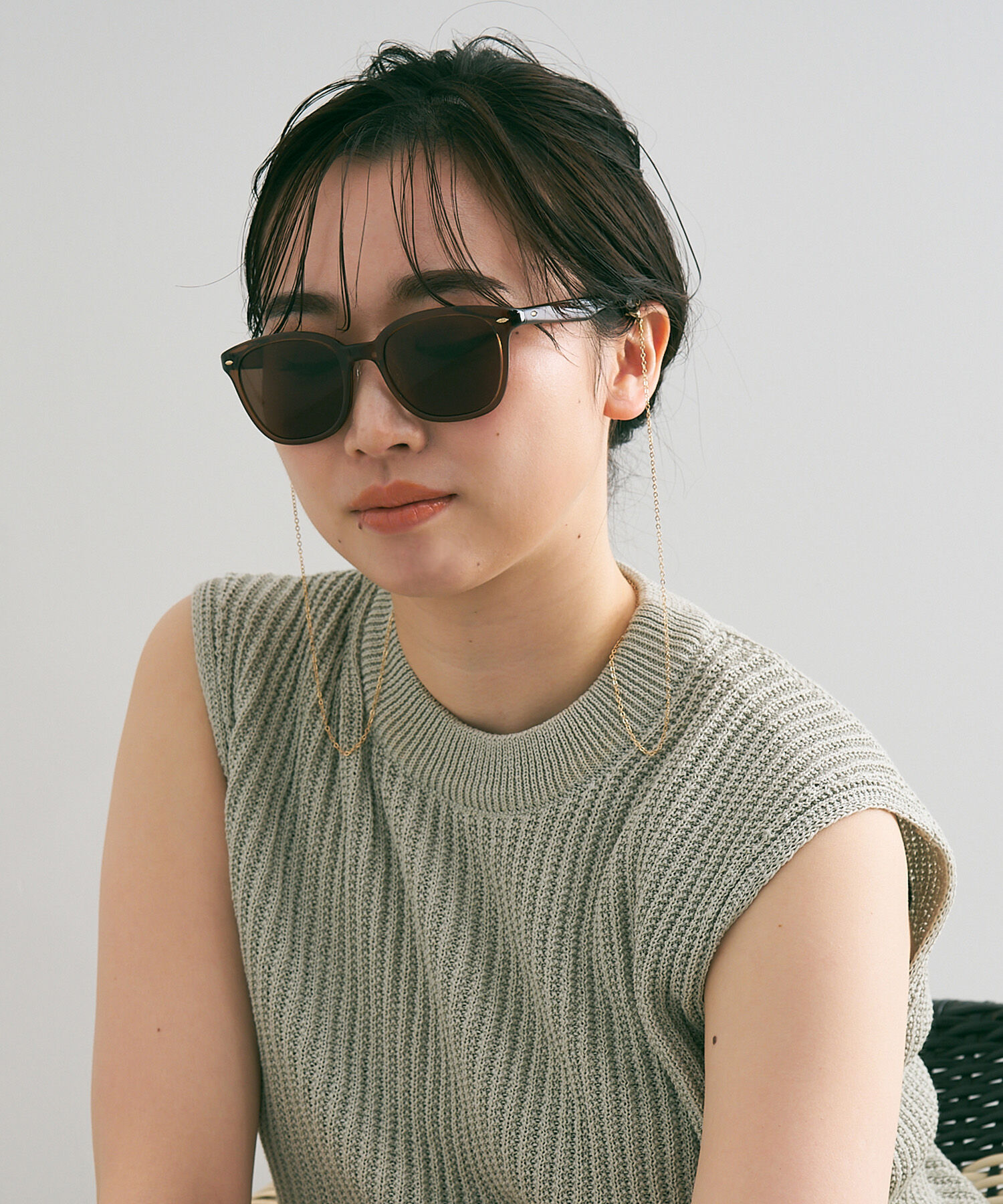  「ウェリントン型 サングラス｜黒縁フレーム｜べっ甲フレーム｜紫外線対策｜Zoff｜SUNGLASSES」|サングラス|