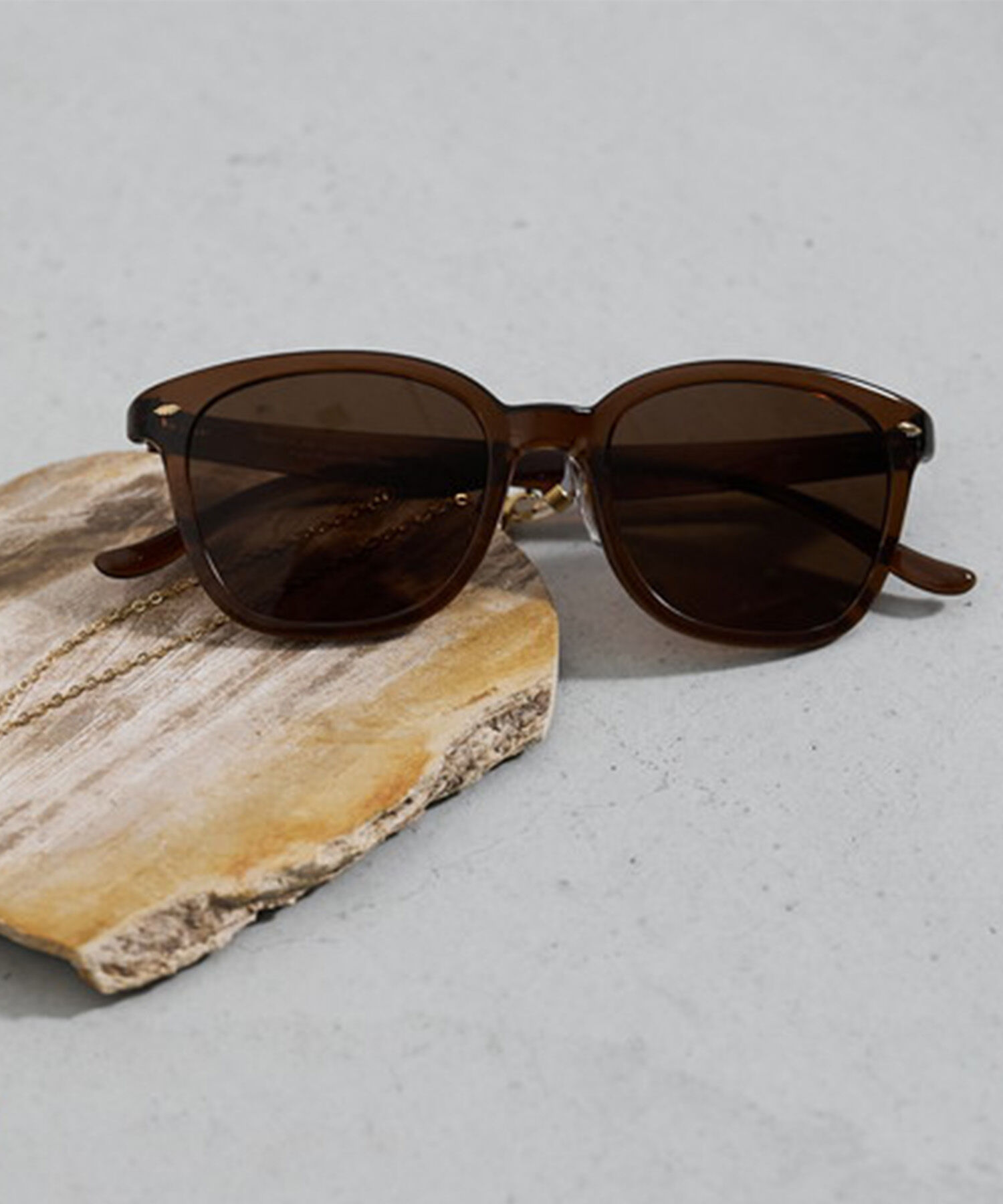  「ウェリントン型 サングラス｜黒縁フレーム｜べっ甲フレーム｜紫外線対策｜Zoff｜SUNGLASSES」|サングラス|ブラウン系その他1