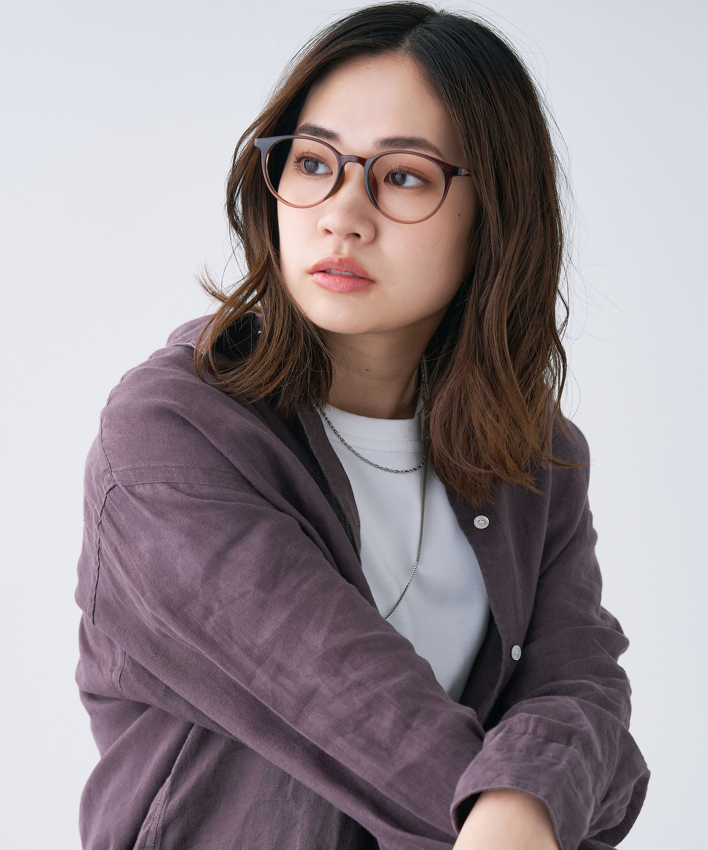  「ボストン型 メガネ 軽量 クリア 黒縁 レンズ交換券付 GO」|メガネ|