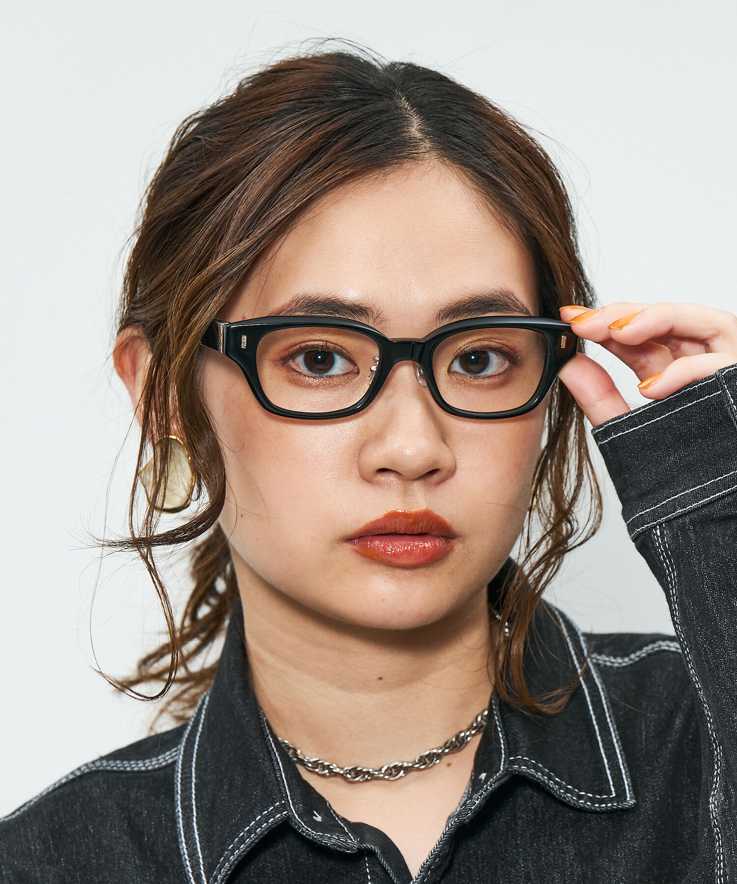  「Zoff｜STUDIO SEVEN｜ウェリントン型 メガネ｜太縁メガネ  クリア 黒縁 レンズ交換券付き」|メガネ|