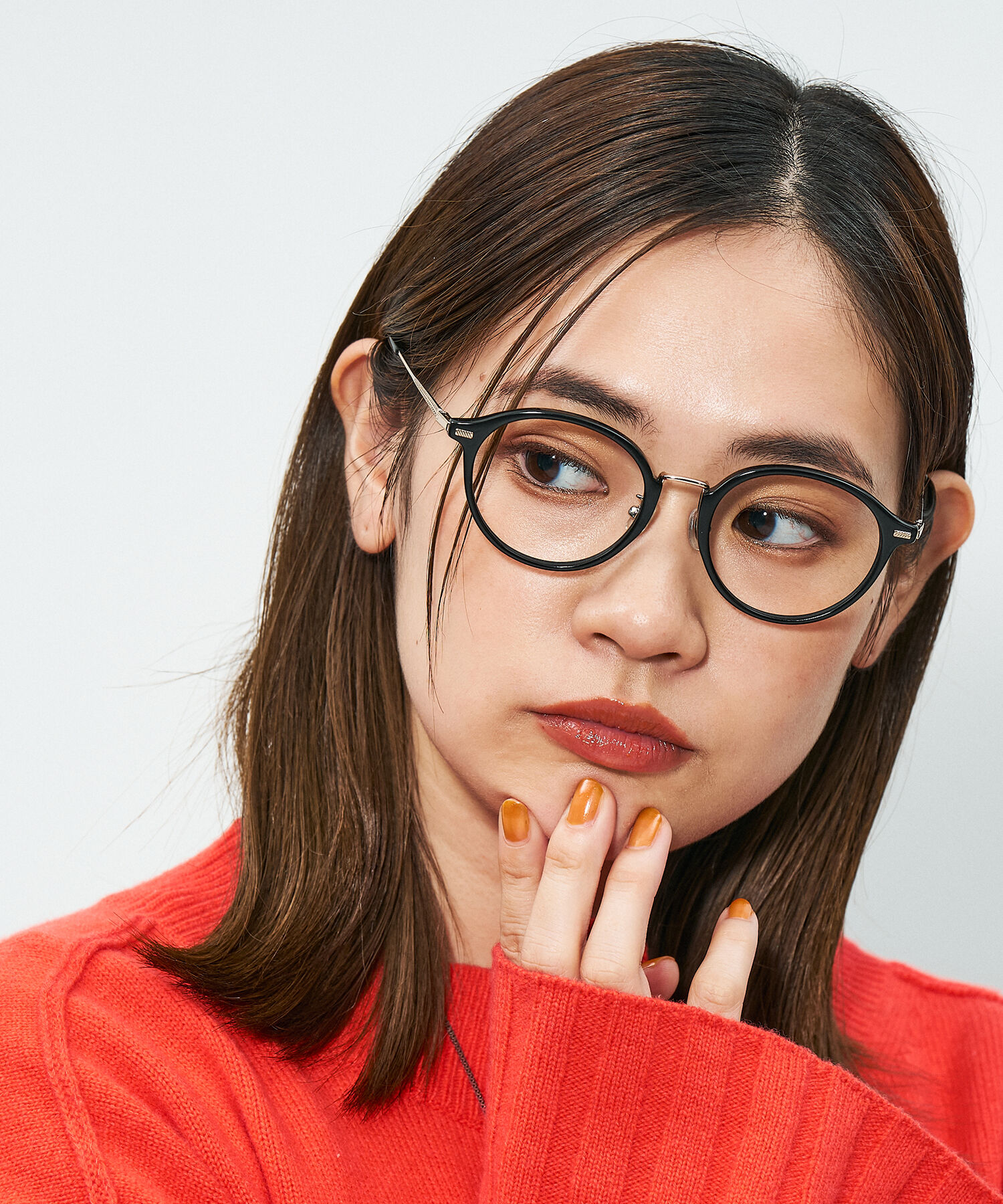  「Zoff｜STUDIO SEVEN｜ボストン型 メガネ｜コンビフレーム メタル クリアフレーム レンズ交換券付き」|メガネ|ブラック