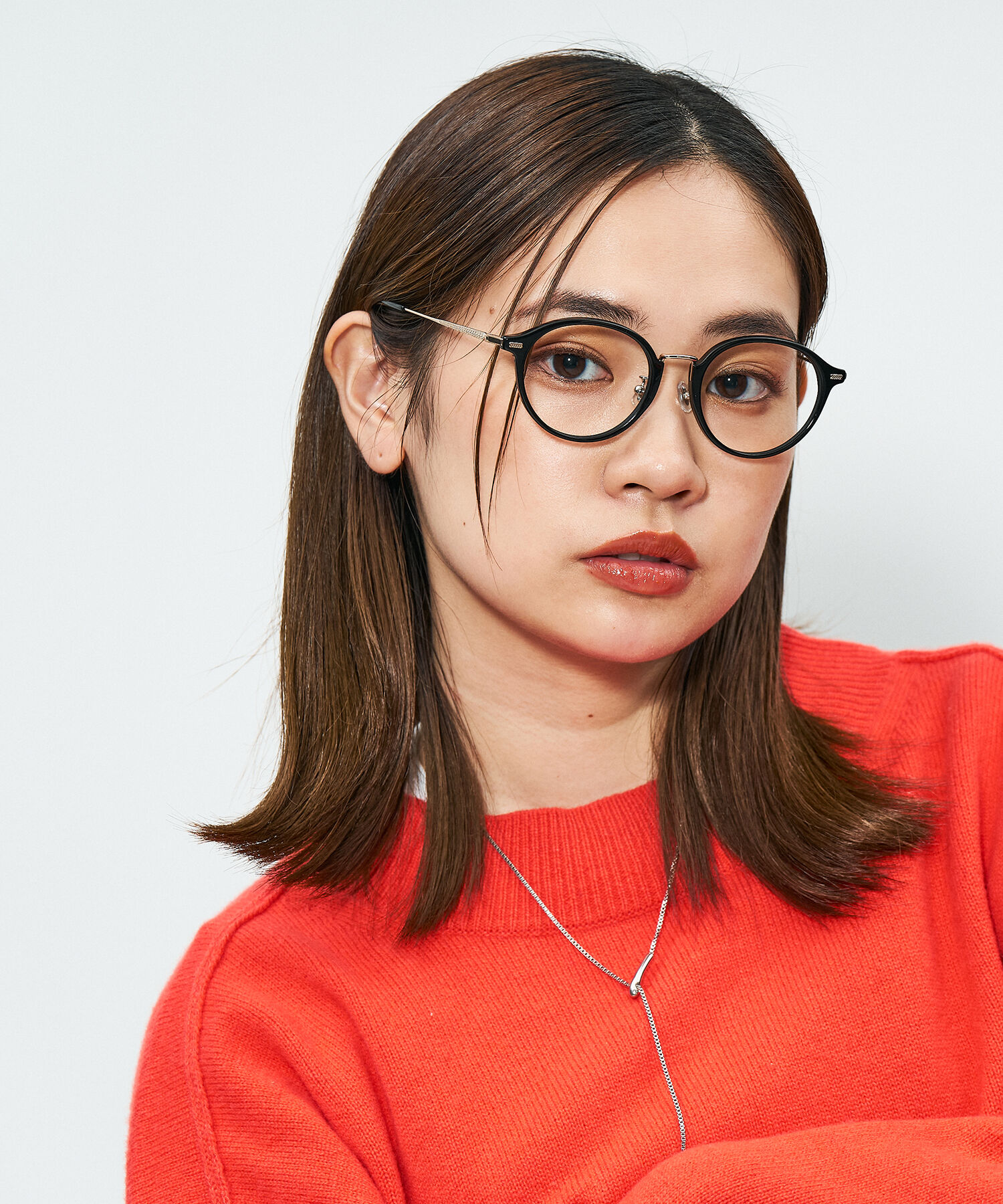  「Zoff｜STUDIO SEVEN｜ボストン型 メガネ｜コンビフレーム メタル クリアフレーム レンズ交換券付き」|メガネ|