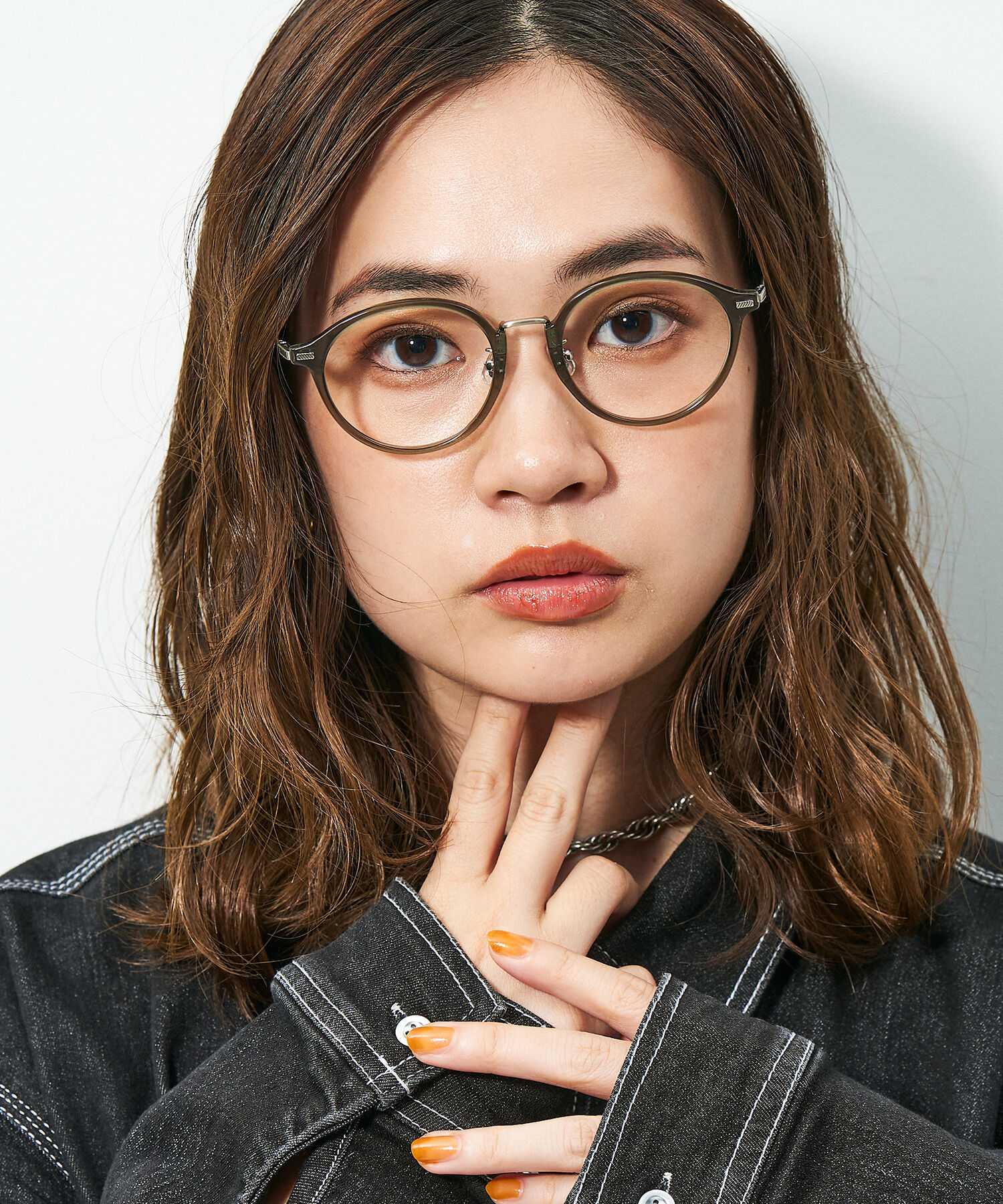  「Zoff｜STUDIO SEVEN｜ボストン型 メガネ｜コンビフレーム メタル クリアフレーム レンズ交換券付き」|メガネ|グリーン