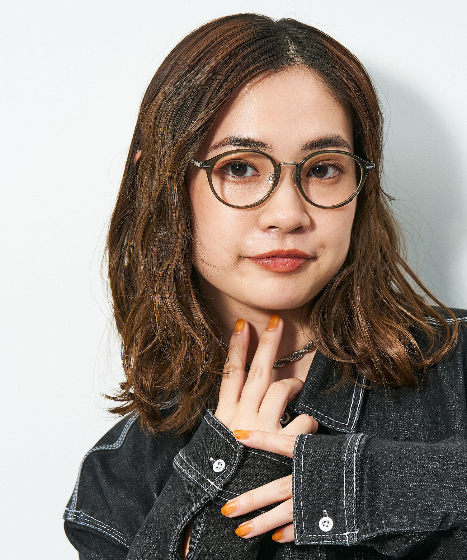  「Zoff｜STUDIO SEVEN｜ボストン型 メガネ｜コンビフレーム メタル クリアフレーム レンズ交換券付き」|メガネ|