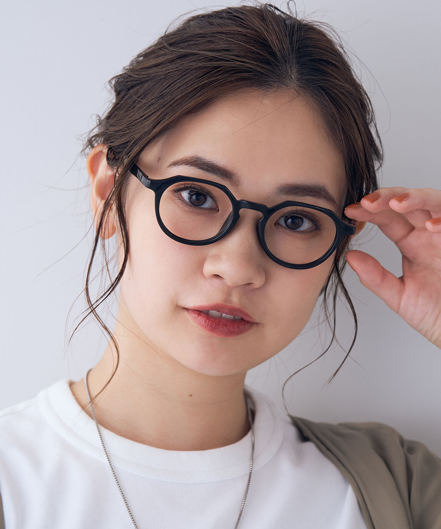  「ボストン型 メガネ｜ クラウンパント 軽量 黒縁 クリア フレーム  レンズ交換券付き GO」|メガネ|