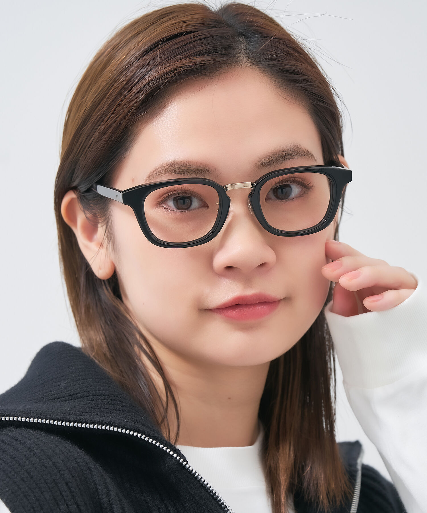  「Zoff | JOURNAL STANDARD relume ウェリントン型 メガネ レンズ交換券付き ジャーナルスタンダード」|メガネ|ブラック