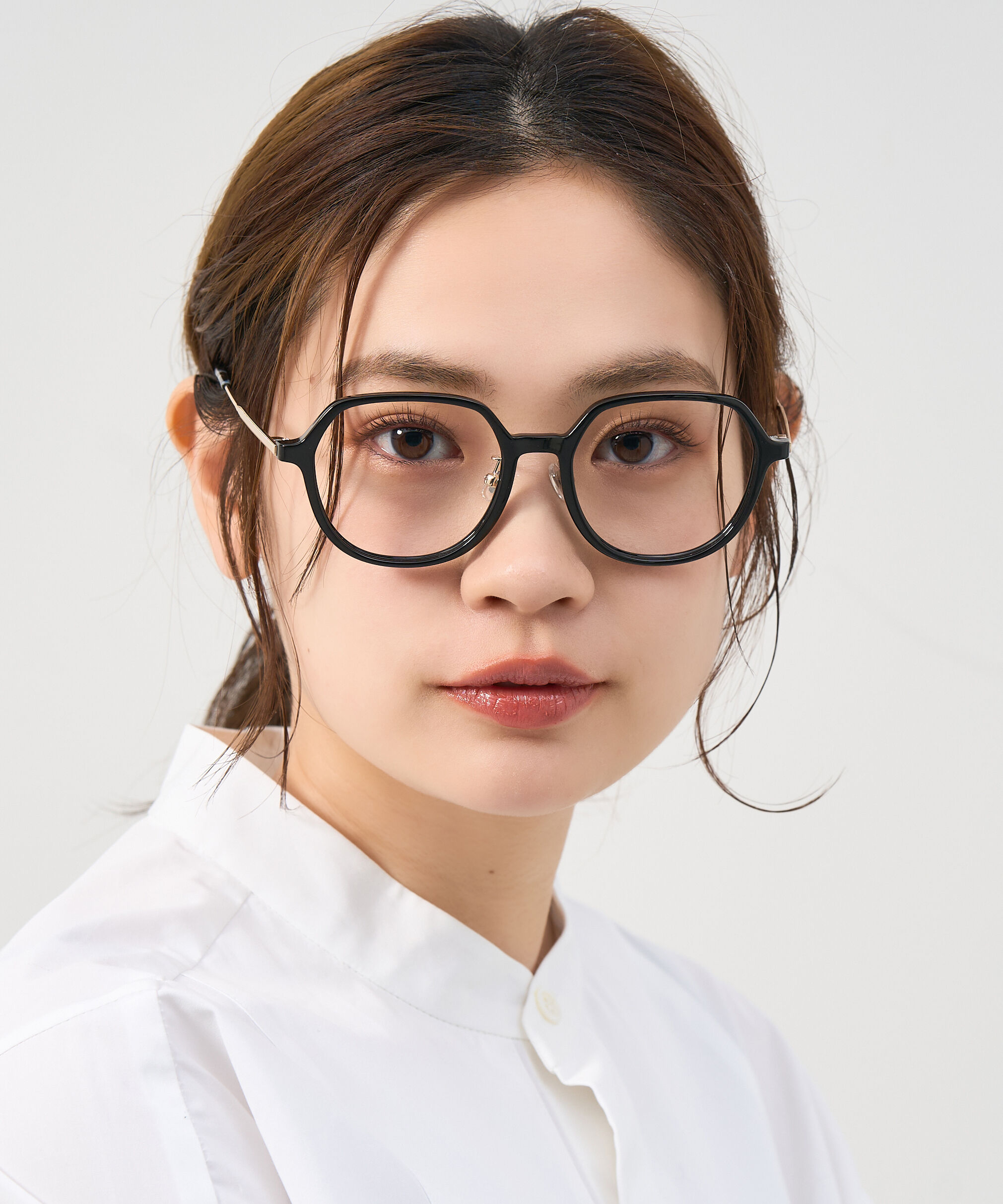  「ボストン型 メガネ｜メタルが高級感漂わすボストンフレーム 伊達メガネ 度付きメガネ レンズ交換券付き」|メガネ|