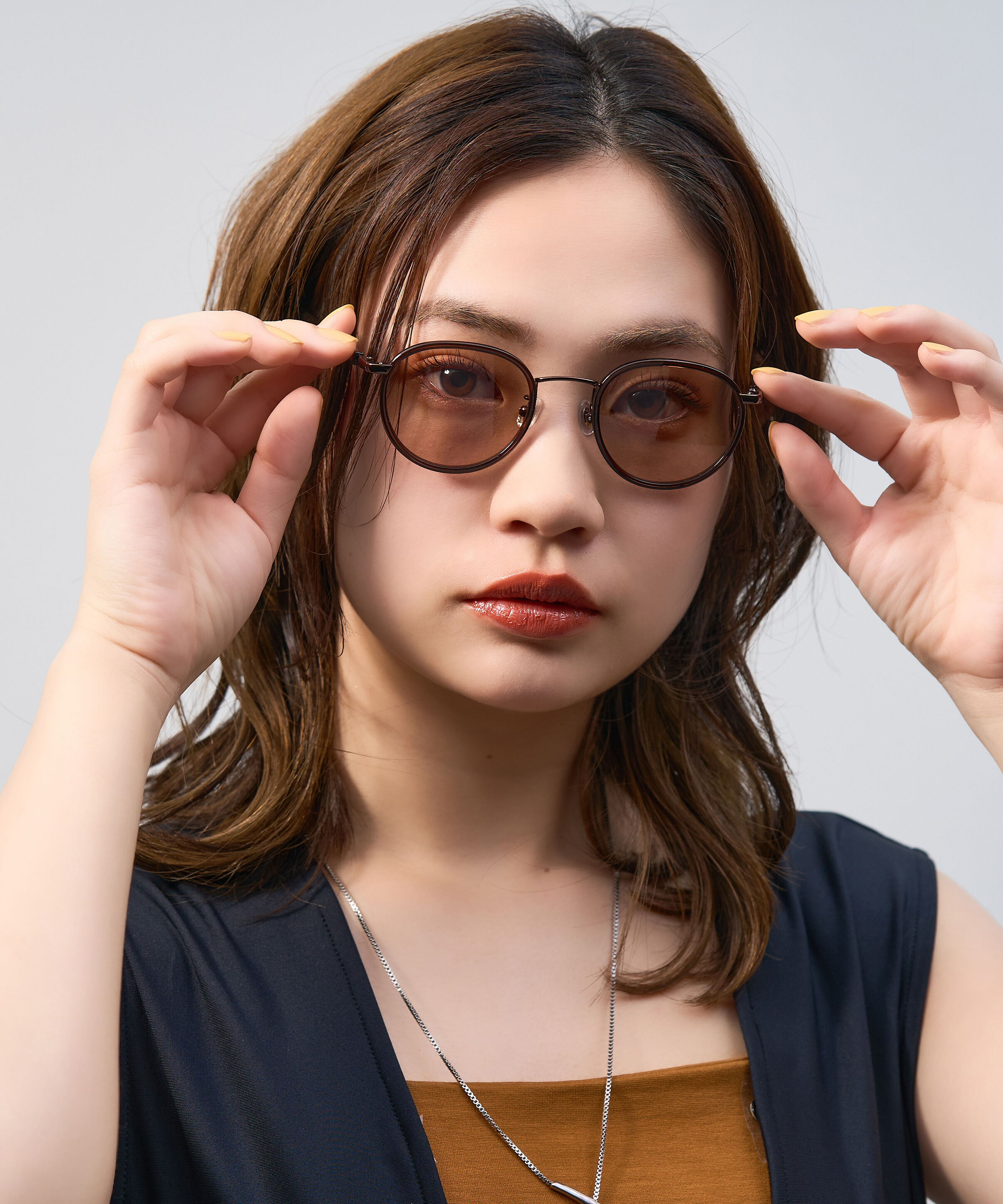  「Zoff | UNITED ARROWS ボストン型 サングラス メタルフレーム UVカット ズレ防止 ユナイテッドアローズ」|サングラス|ブラウン