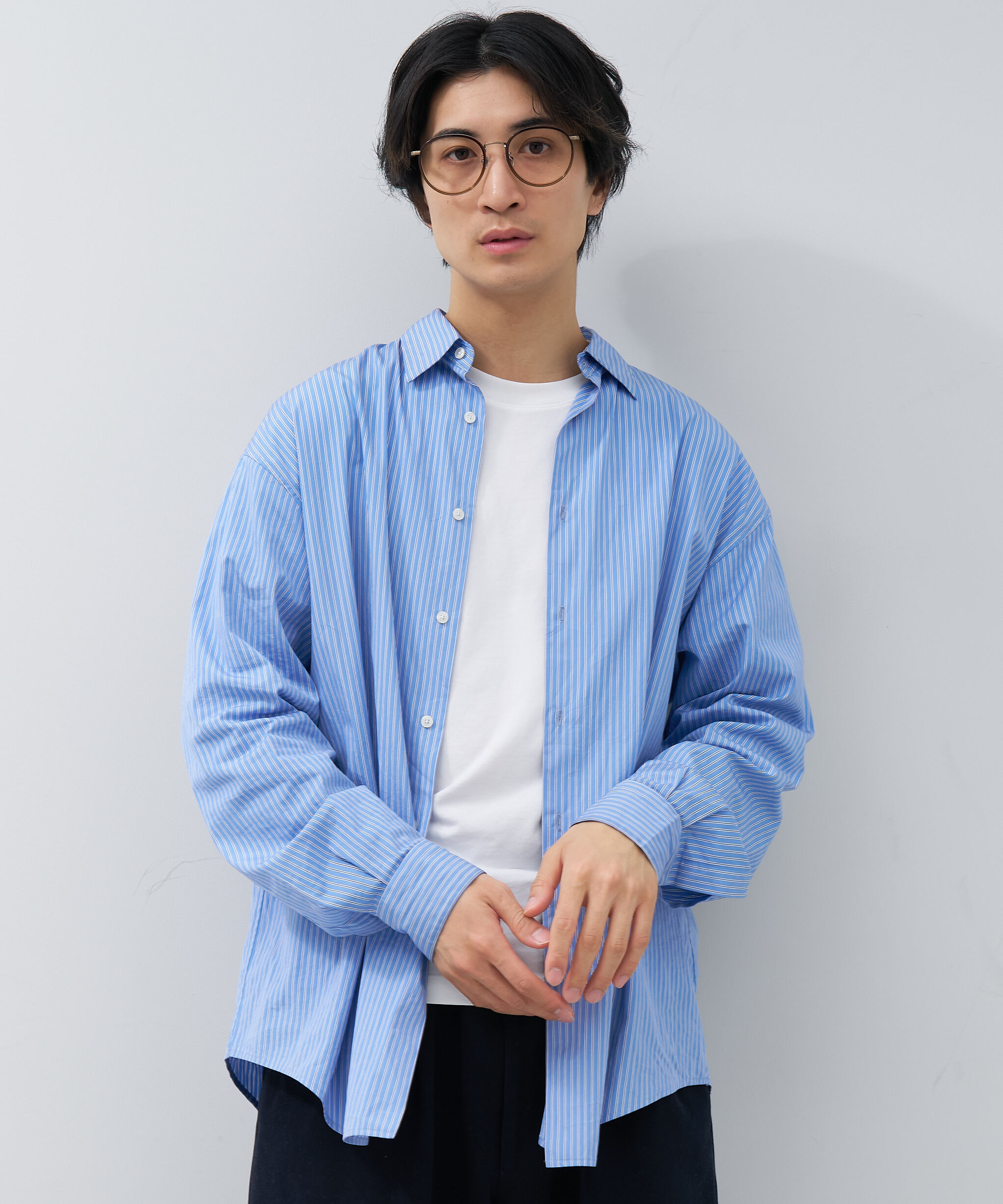  「[中顔面短縮みえメガネ]ボストン型 メガネ｜大きめサイズ 小顔効果 メタルフレーム レンズ交換券付」|メガネ|