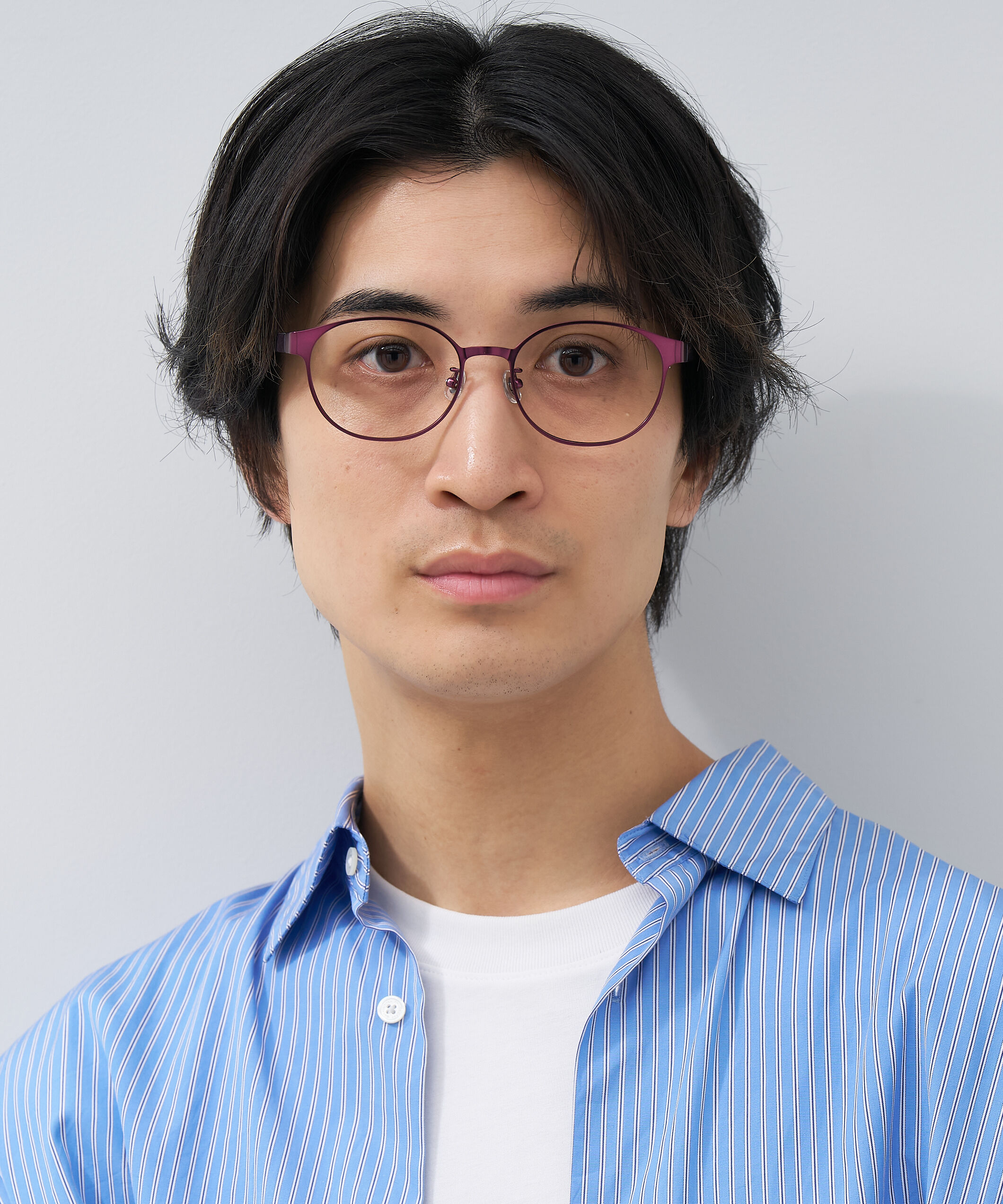  「ボストン型 大きめサイズ メガネ｜小顔効果 メタル&times;プラスチック 黒縁 レオパード柄 レンズ交換券付き」|メガネ|