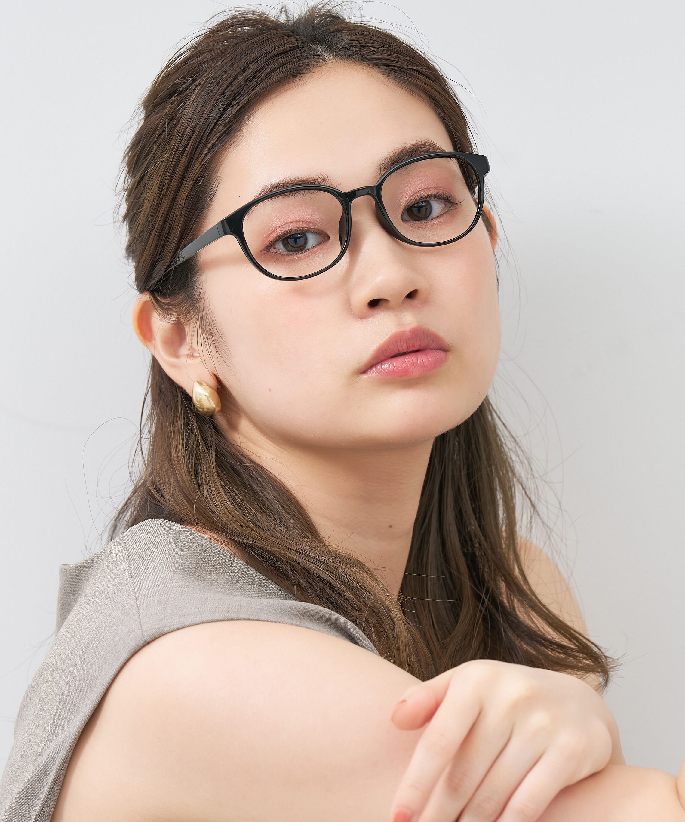  「ウェリントン型 メガネ｜ フィット感抜群 黒縁 レオパード柄 レンズ交換券付き」|メガネ|ブラック