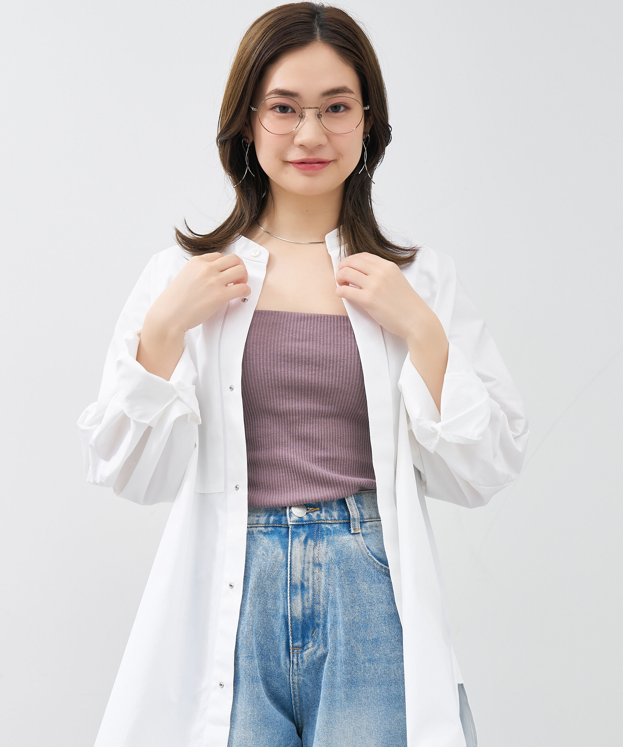  「ボストン型 華奢なラインで大人可愛い メガネ｜大きめサイズ 小顔効果 メタルフレーム レンズ交換券付き」|メガネ|