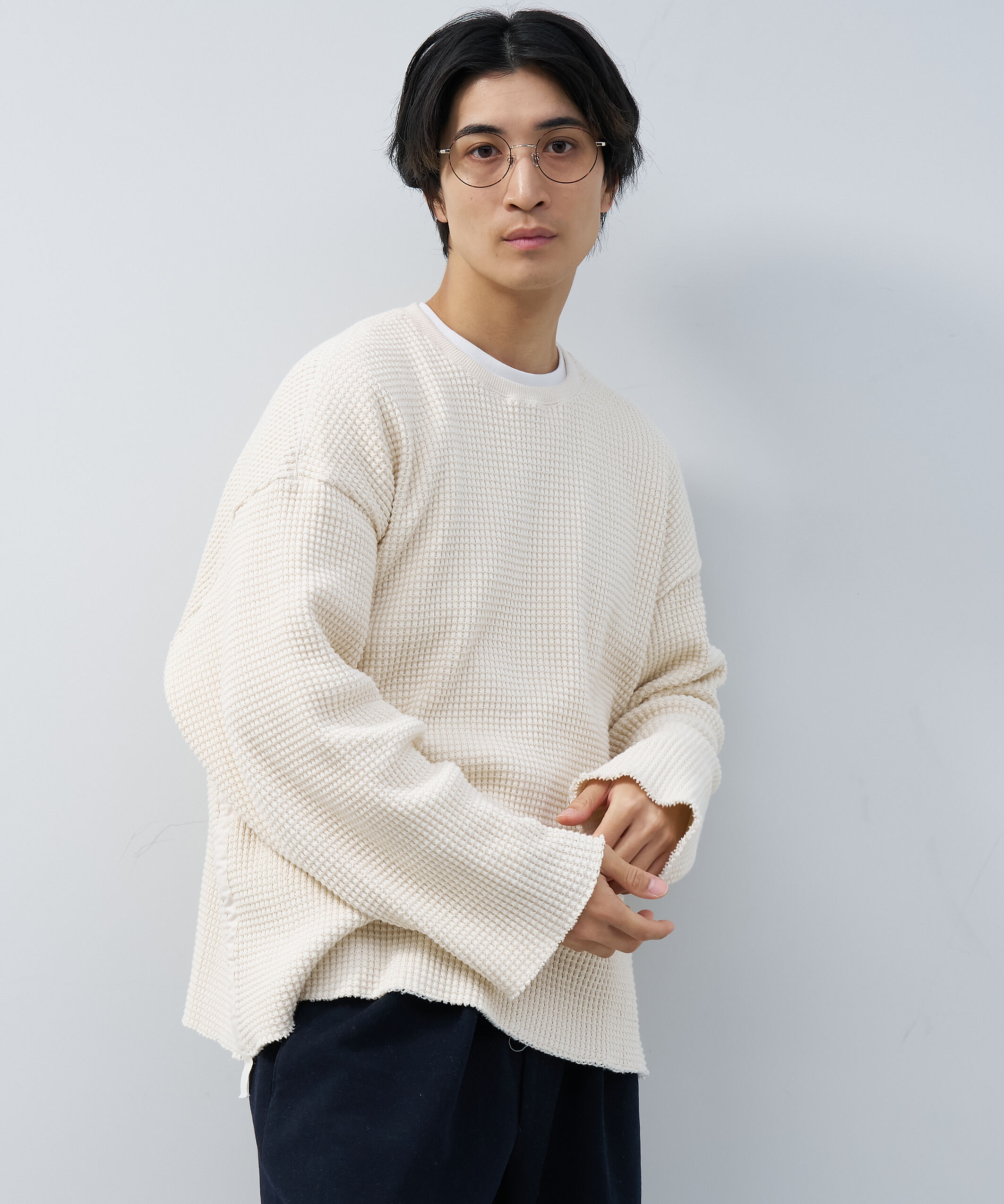  「ボストン型 華奢なラインで大人可愛い メガネ｜大きめサイズ 小顔効果 メタルフレーム レンズ交換券付き」|メガネ|