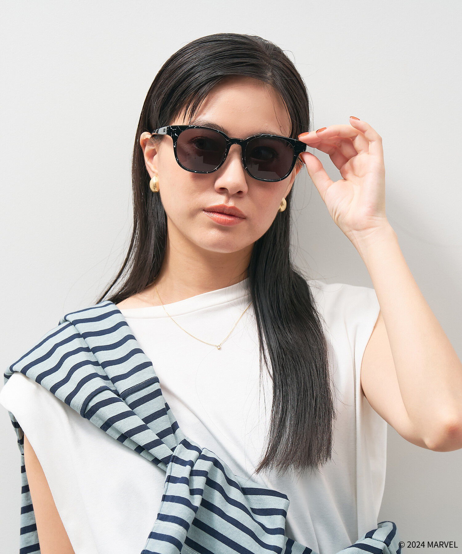  「【WEB限定】MARVEL COLLECTION 2024 ヴェノム ウェリントン型 サングラス スパイダーマン」|サングラス|