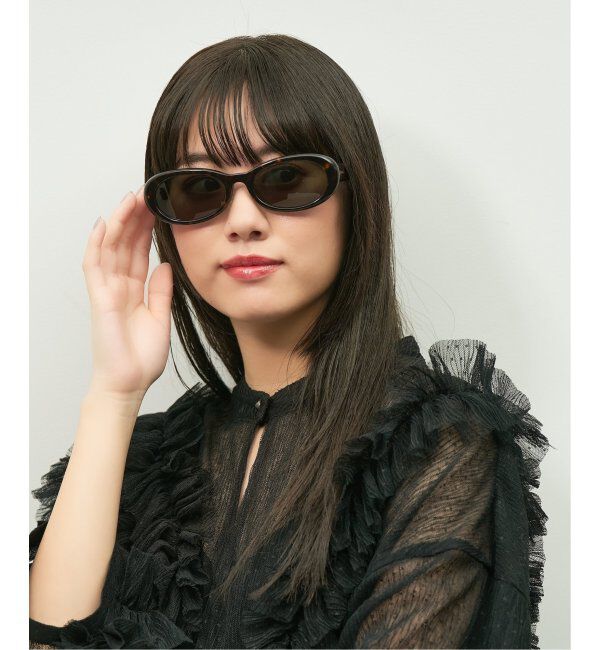  「Zoff｜Knuth Marf オーバル型 サングラス   横長｜カラーレンズ｜UVカット 紫外線対策｜ユニセックス  」|サングラス|茶系デミ