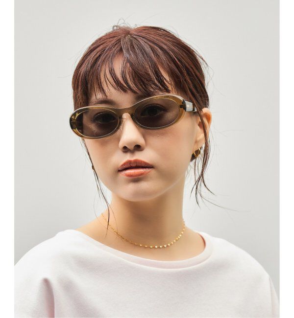  「Zoff｜Knuth Marf オーバル型 サングラス   横長｜カラーレンズ｜UVカット 紫外線対策｜ユニセックス  」|サングラス|