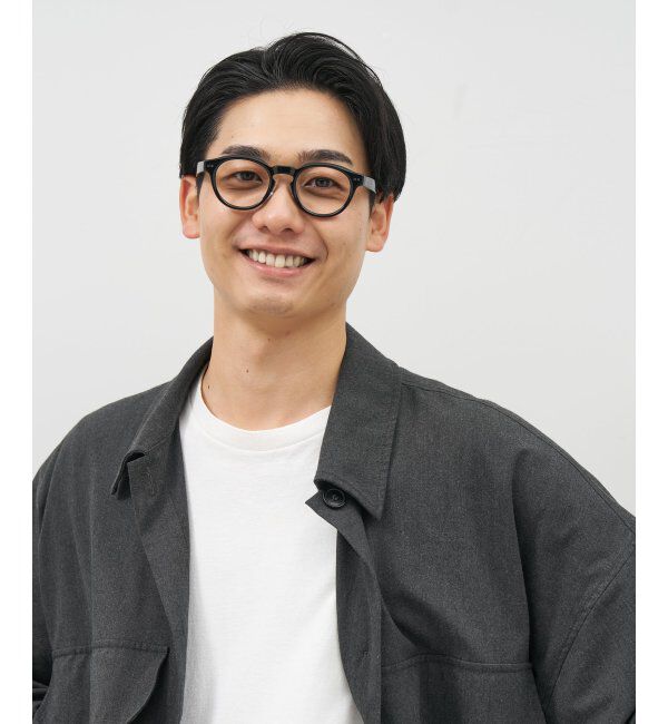  「Zoff｜ボストン型 メガネ｜黒縁フレーム 伊達・度付き レンズ交換券付」|メガネ|