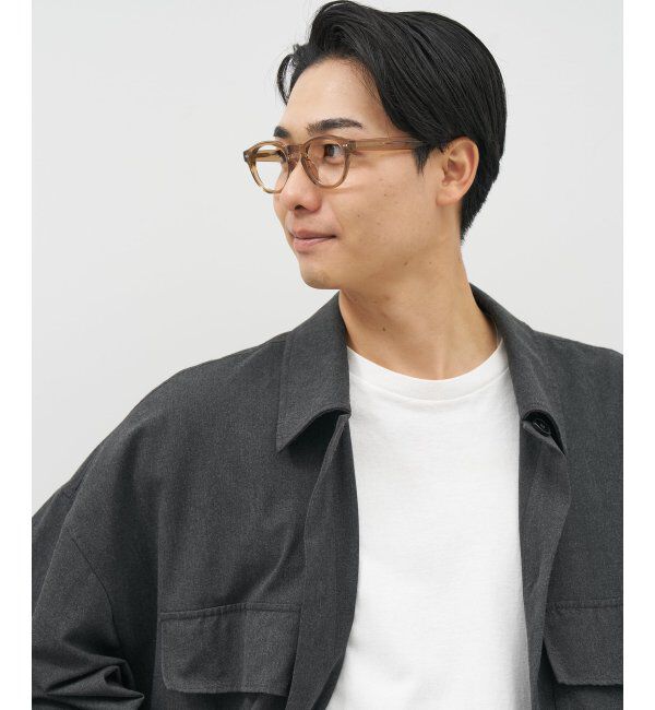  「Zoff｜ボストン型 メガネ｜黒縁フレーム 伊達・度付き レンズ交換券付」|メガネ|