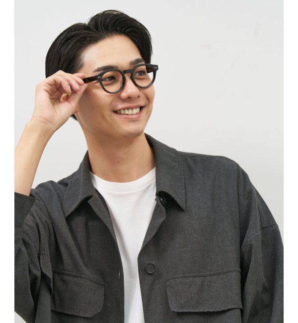  「Zoff｜ボストン型 メガネ｜黒縁フレーム 伊達・度付き レンズ交換券付」|メガネ|