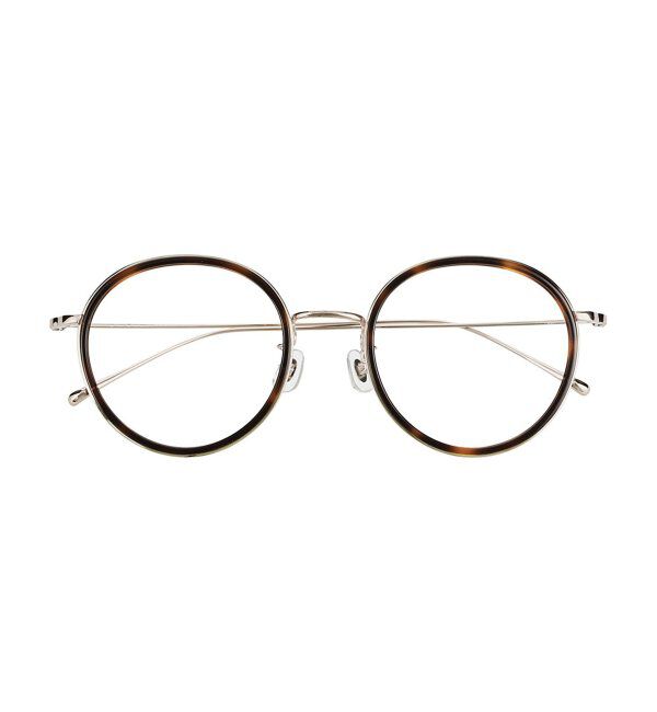 「Zoff｜丸型 メガネ｜高級感 チタン｜Made in JAPAN （メイドインジャパン） レンズ交換券付」|メガネ|茶系デミ