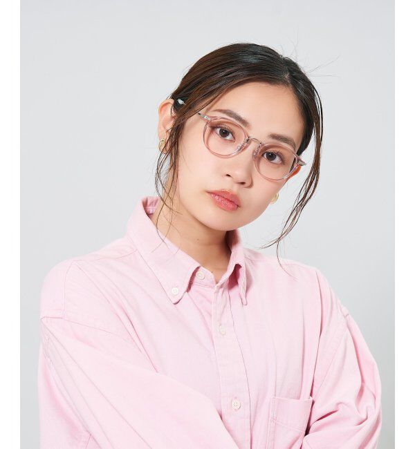  「ボストン型メガネ｜レディース 女性用 可愛い リボン パステル｜Zoff｜SWEET レンズ交換券付」|メガネ|ライトピンク