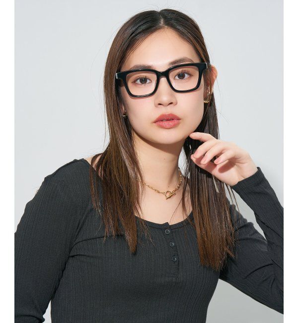  「ウエリントン型メガネ｜読書 レディース 女性用 大人可愛い 大理石｜Zoff｜CHIC レンズ交換券付」|メガネ|