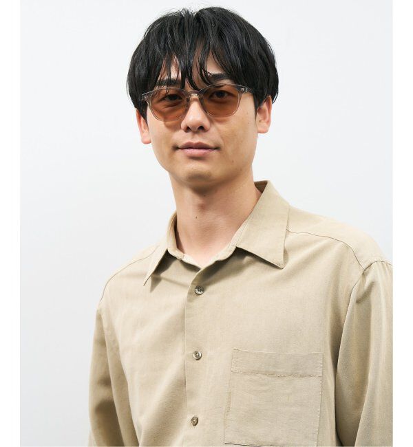  「【WEB限定】ウェリントン型 調光サングラス | カラーレンズ 軽量 紫外線対策 UVカット レンズの色が変わる」|サングラス|