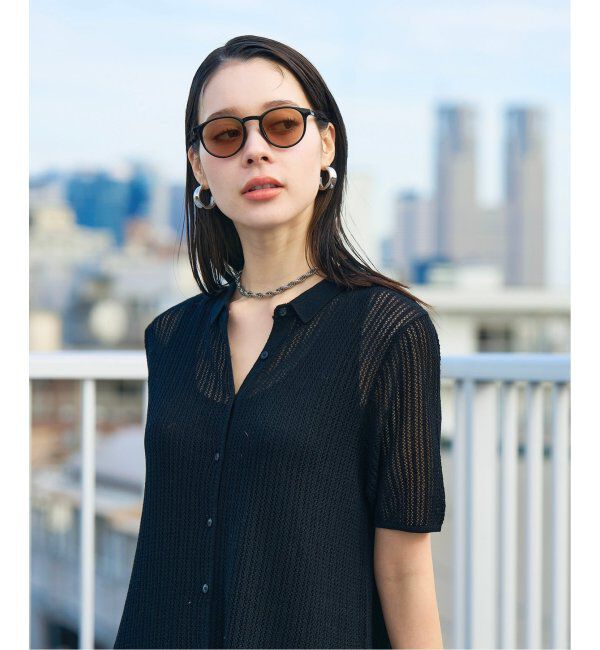  「【WEB限定】ボストン型 調光サングラス | カラーレンズ 軽量 紫外線対策 UVカット レンズの色が変わる」|サングラス|ブラック