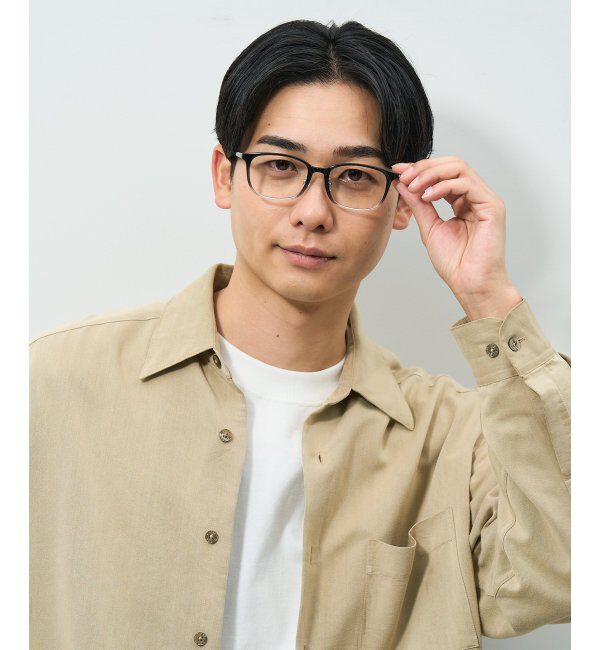  「ウェリントン型 メガネ | チタン 軽量 メタルフレーム 伊達メガネ ユニセックス ビジネス レンズ交換券付」|メガネ|