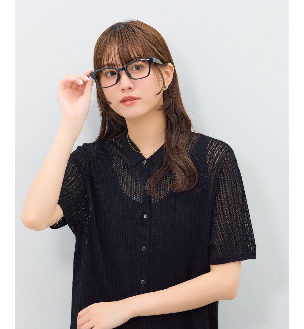  「ウェリントン型 メガネ | 伊達メガネ ユニセックス CLASSIC  レンズ交換券付」|メガネ|ブラック