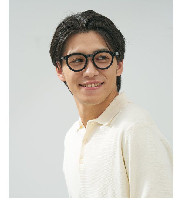  「 ボストン型 メガネ | 黒縁フレーム 伊達めがね 度付きユニセックス 読書  CLASSIC  レンズ交換券付」|メガネ|