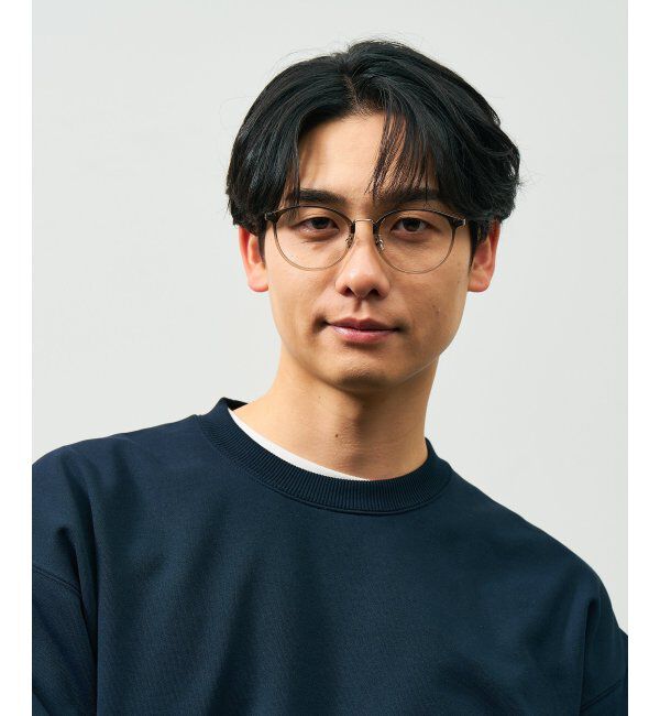  「ボストン型 メガネ｜TR&times;チタン 軽量素材 柔軟性  伊達メガネ 大人可愛い  レンズ交換券付」|メガネ|