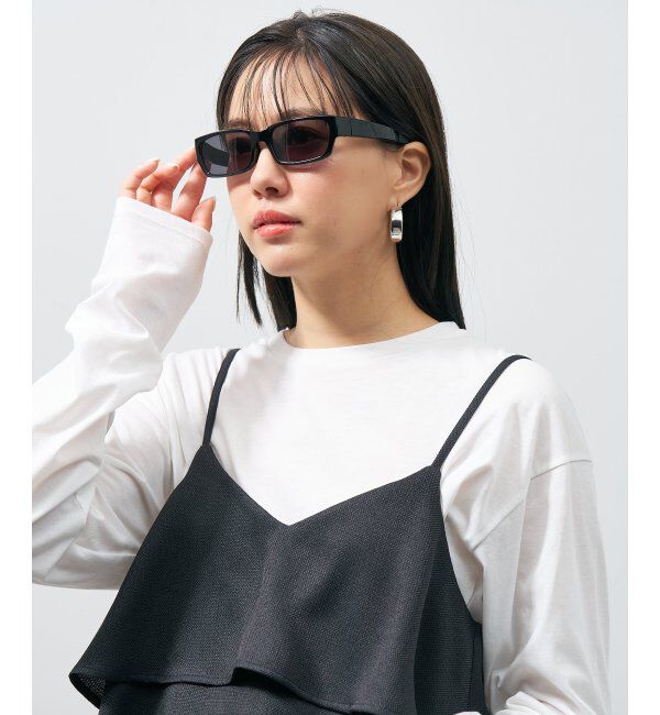 「スクエア型 サングラス【CLAP CLICK構造】 ずれ落ち防止｜太縁｜紫外線カット率99.9%以上 UVカット」|サングラス|