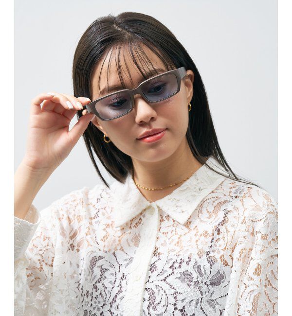  「スクエア型 サングラス【CLAP CLICK構造】 ずれ落ち防止｜太縁｜紫外線カット率99.9%以上 UVカット」|サングラス|