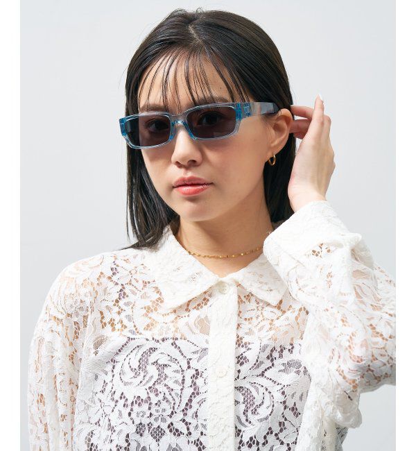  「スクエア型 サングラス【CLAP CLICK構造】 ずれ落ち防止｜太縁｜紫外線カット率99.9%以上 UVカット」|サングラス|