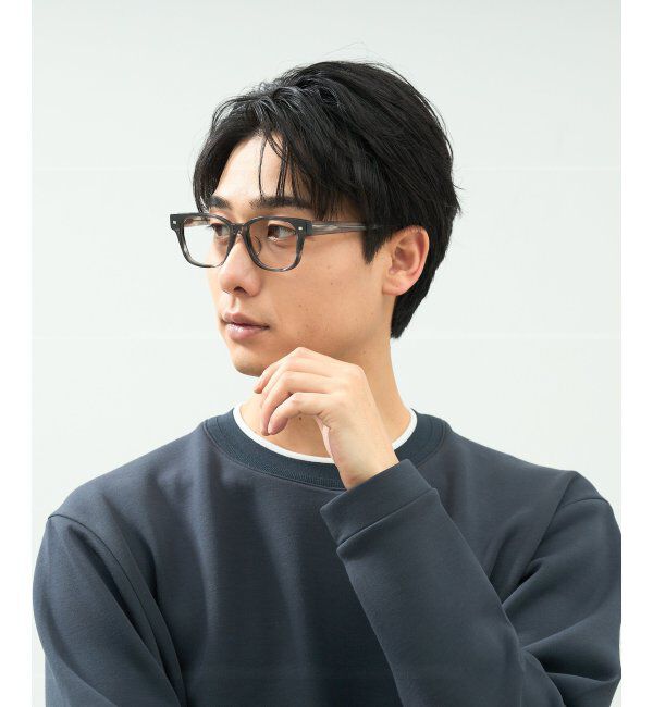  「ウェリントン型 メガネ｜太縁 黒縁フレーム｜伊達メガネ 度付きメガネ｜ユニセックス 黒  レンズ交換券付」|メガネ|