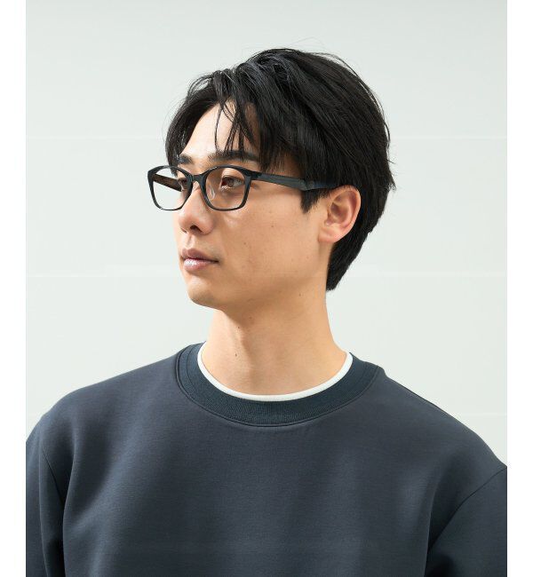  「ウェリントン型 メガネ｜軽量 柔軟性｜ズレ落ち防止｜伊達メガネ｜読書 ビジネス  レンズ交換券付」|メガネ|