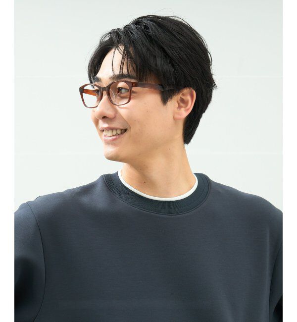  「ウェリントン型 メガネ｜軽量 柔軟性｜ズレ落ち防止｜伊達メガネ｜読書 ビジネス  レンズ交換券付」|メガネ|