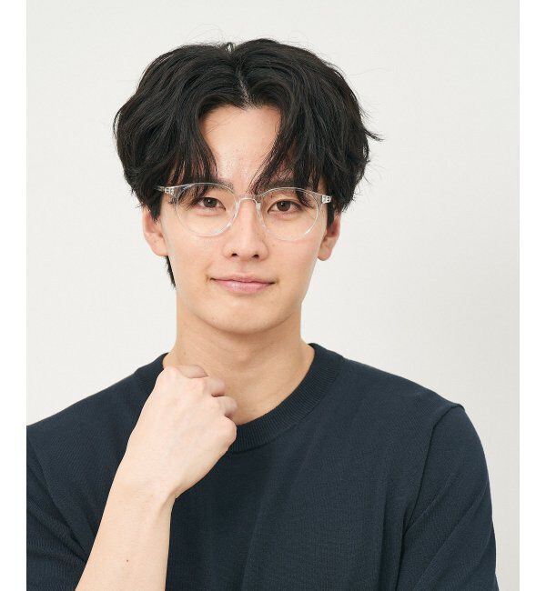  「ボストン型 メガネ｜クリアカラー｜伊達メガネ 度付きメガネ｜ユニセックス  レンズ交換券付」|メガネ|