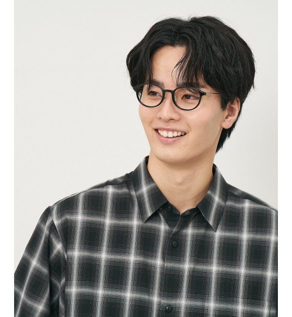  「ボストン型 メガネ｜TR&times;チタン 軽量素材 柔軟性  伊達メガネ 大人可愛い  レンズ交換券付」|メガネ|