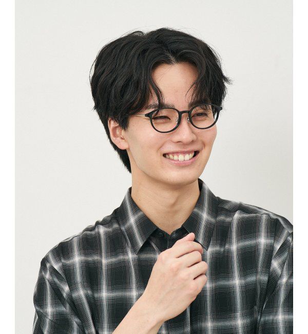  「ボストン型 メガネ｜TR&times;チタン 軽量素材 柔軟性  伊達メガネ 大人可愛い  レンズ交換券付」|メガネ|