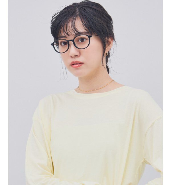  「ボストン型 メガネ｜TR&times;チタン 軽量素材 柔軟性  伊達メガネ 大人可愛い  レンズ交換券付」|メガネ|