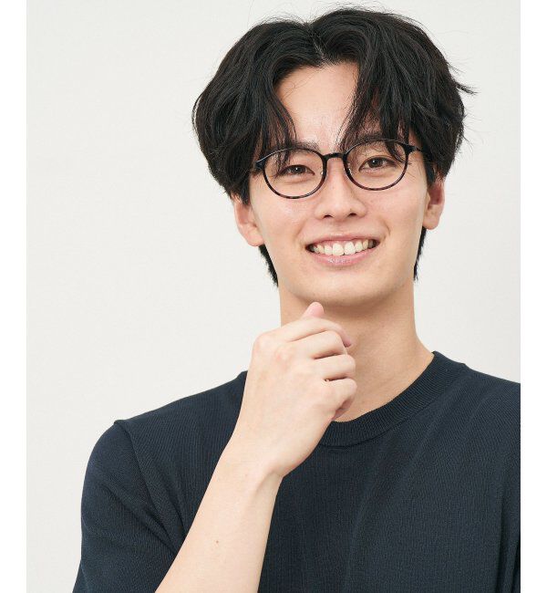  「ボストン型 メガネ｜TR&times;チタン 軽量素材 柔軟性  伊達メガネ 大人可愛い  レンズ交換券付」|メガネ|