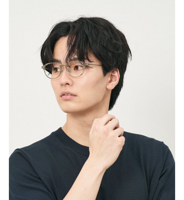  「ボストン型 メガネ｜TR&times;チタン 軽量素材 柔軟性  伊達メガネ 大人可愛い  レンズ交換券付」|メガネ|