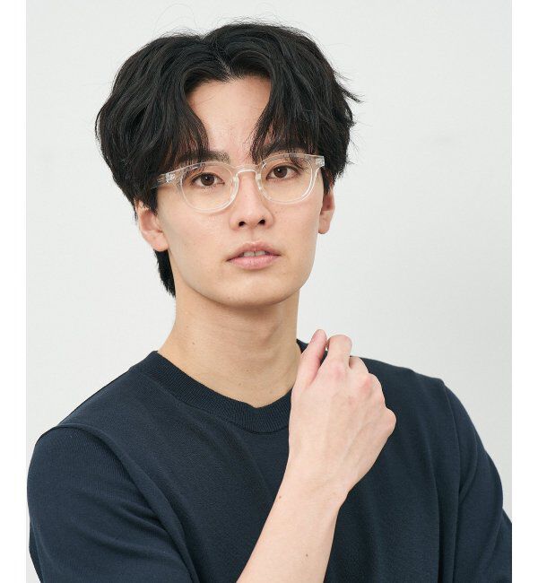  「ウェリントン型 メガネ｜クリアカラー｜伊達メガネ 度付きメガネ｜ユニセックス  レンズ交換券付」|メガネ|